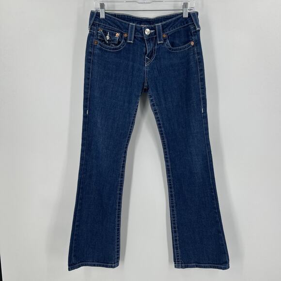 True Religion Billy Bootcut Jeans Womens Size 29 Thick Stitch Flap Pockets Y2K - Picture 2 of 10